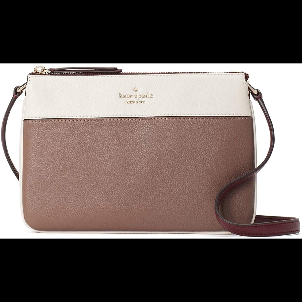 Kate Spade Jackson Colorblock Crossbody Neutral Multi Triple Gusset